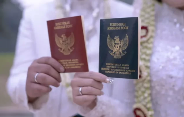 Ilustrasi buku nikah.