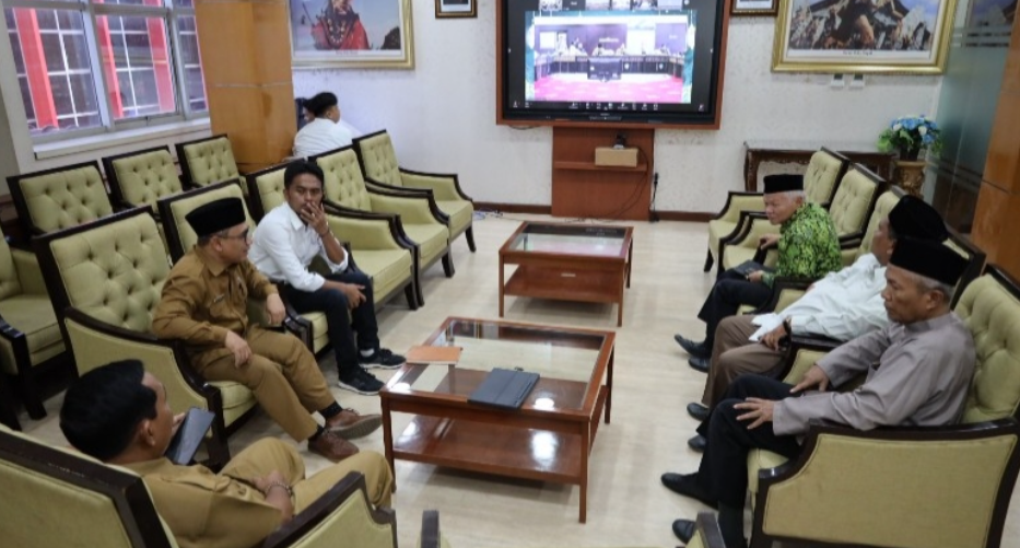 High level meeting pengendalian inflasi yang digelar Pemprov Kaltim secara virtual bertempat di Ruang Eksekutif Kantor Bupati Kukar.