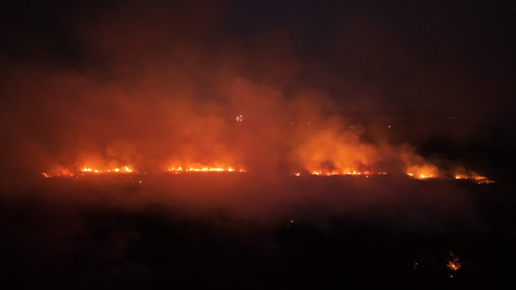 Karhutla yang terjadi di Kecamatan Sanga Sanga Kutai Kartanegara. (Ist)