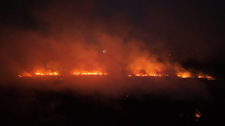 Karhutla yang terjadi di Kecamatan Sanga Sanga Kutai Kartanegara. (Ist)