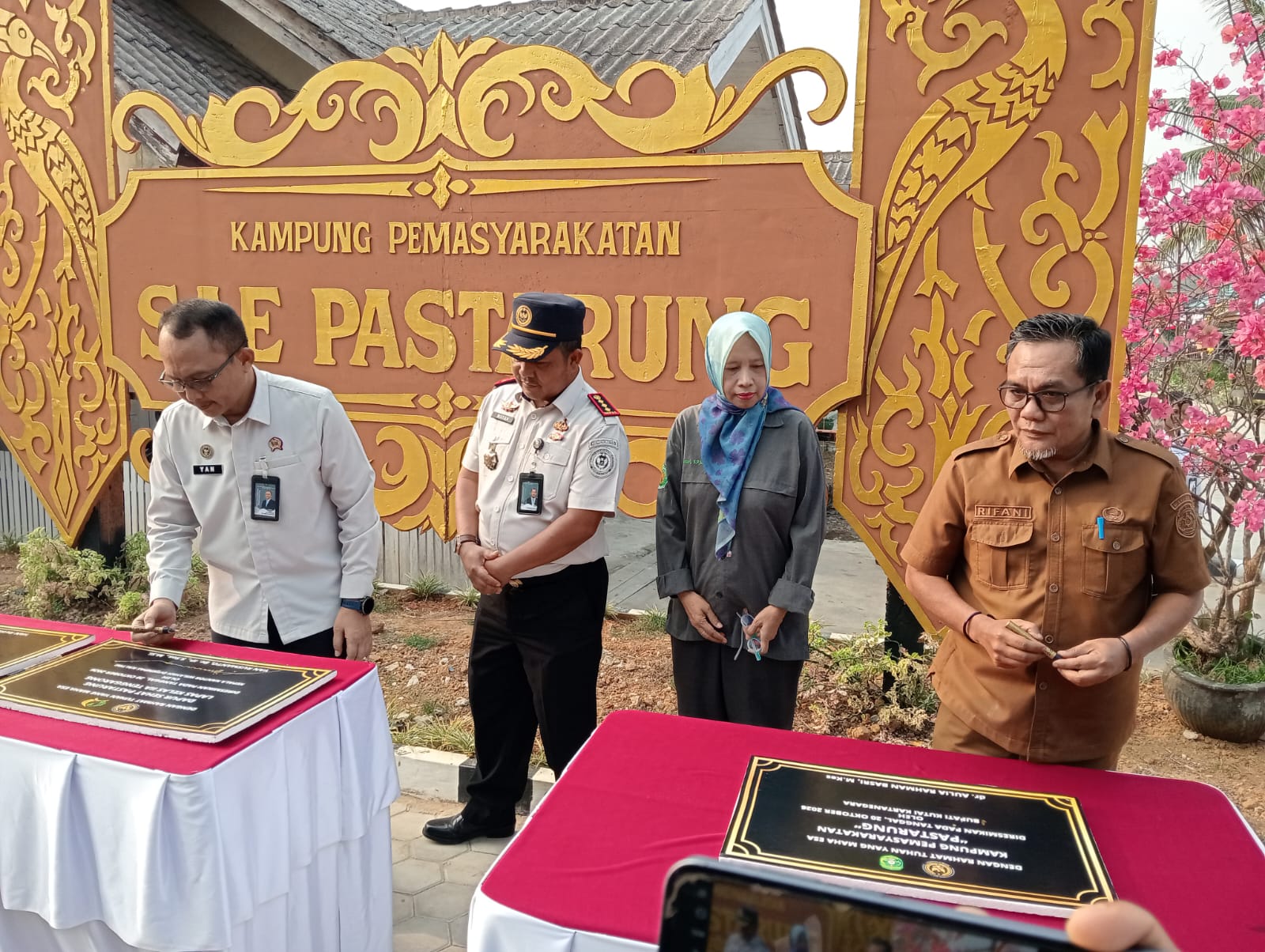 Distanak Kukar saat peresmian SAE Pastarung di Lapas Tenggarong. (Voxnews.id)