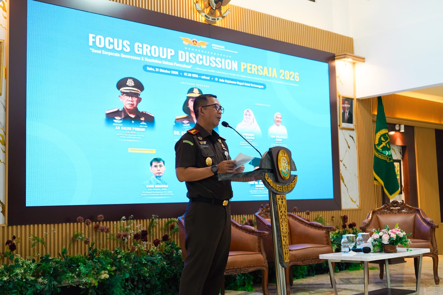 Kajari Kukar saat buka forum grub diskusi Persaja 2026. (ist)